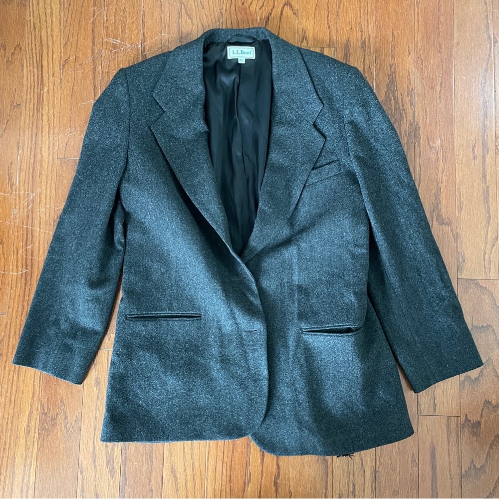 L.L. Bean Charcoal Gray Blazer